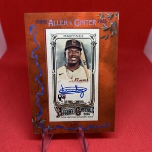 Angel Martinez 2025 Topps Allen & Ginter Mini Framed Auto Rookie Guardians 1/1